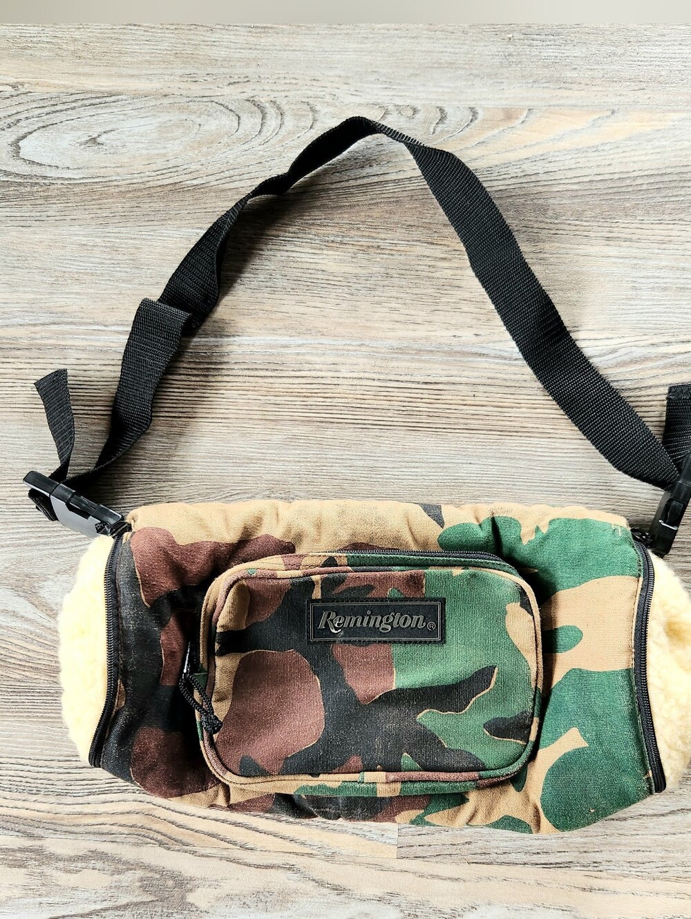 Remington Sherpa Lined Hand Warmer Muff Waist Fanny Bag Camouflage Hunting
